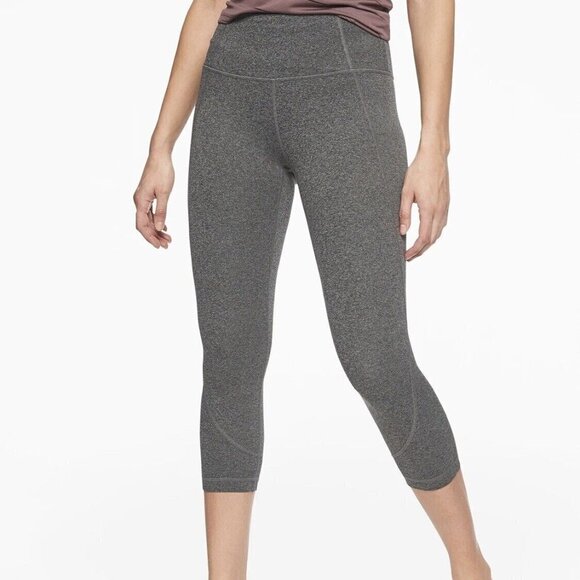 Athleta | Gray Salutation Crop Leggings | Size Small - Picture 2 of 7